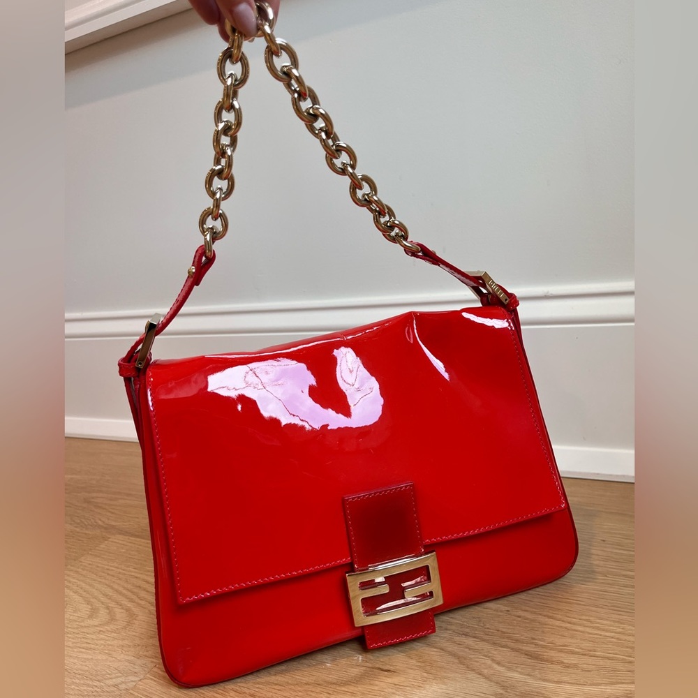 Fendi patent leather bag